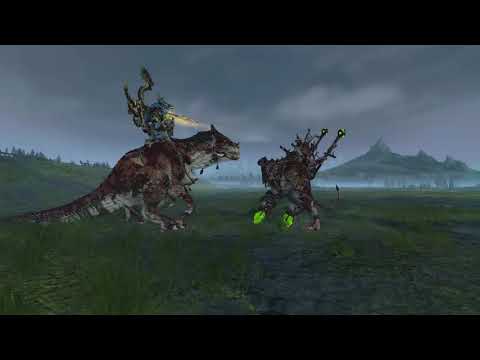 Kroq-Gar on Grymloq VS Warlord on Bonebreaker - Total War: Warhammer 2