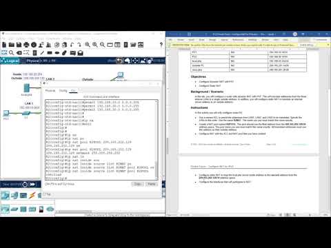(CCNP ENCOR v8) 15.2.2 Packet Tracer - Configure NAT for IPv4