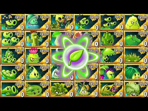 Random 48 Best GREEN Plants VS All Zombies - Who Will Win? - Pvz 2 Plant vs Plant