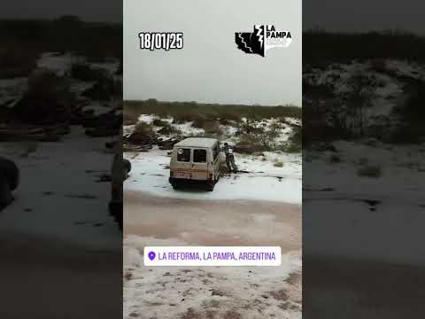 Importante caída de granizo en La Reforma