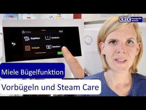 Pre-ironing and Steam Care simply explained - Ironing function Miele washing machine
