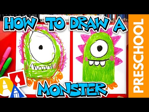 How To Draw A Funny Monster - Preschool