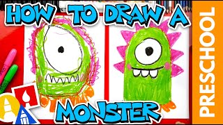 How To Draw A Funny Monster - Preschool