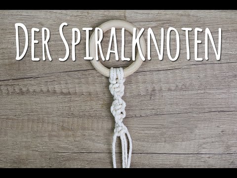 Makramee Knotenarten - Der Spiralknoten | Anleitung | Talu.deDer Spiralknoten
