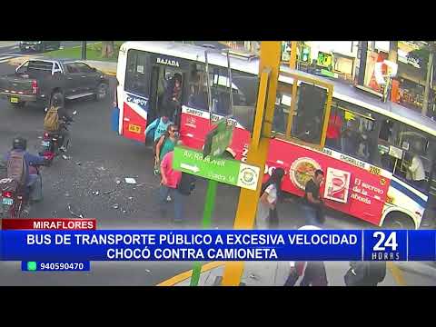 Bus que chocó contra camioneta en Miraflores acumulaba S/ 1 500 en papeletas por faltas graves