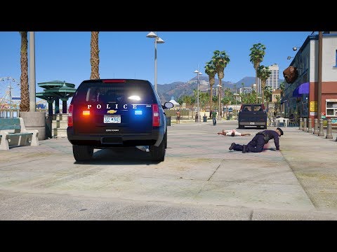 LSPDFR - Day 693 - Van runs over beach visitors