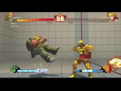 Street Fighter IV G2 tournament Dhalsim vs rufus ken rufus fuerte xbox live HD 20090513