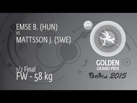 1/2 FW - 58 kg: B. EMSE (HUN) df. J. MATTSSON (SWE), 3-2
