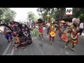 Colourful Celebrations As Indians Mark Navratri Festival