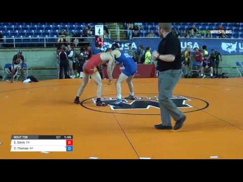 Junior GR 160 Consi of 32 #1 - Elijah Davis (CA) vs. Connor Thomas (NY)