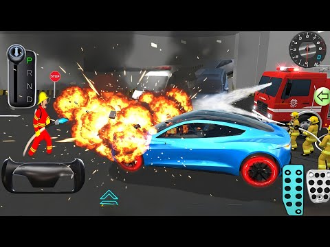 🔥 Car Fire Rescue Mission in Tunnel | 3D Driving Class 2 Gameplay 🚒🚗