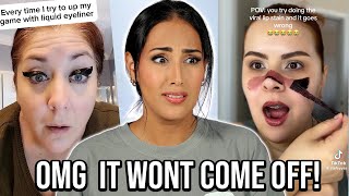 THE SETTING SPRAY RUINED HER MAKEUP! BEAUTY FAIL REACTION