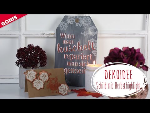 GONIS Dekoidee Schild mit Herbsthighlight