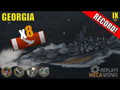 Georgia 8 Kills & 218k Damage | World of Warships Gameplay