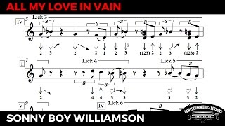 How to play All my Love in Vain by Sonny Boy Williamson + Free Harp Tab!