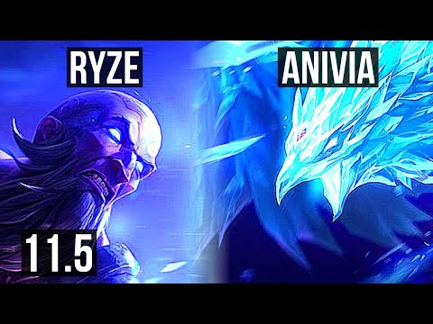 RYZE vs ANIVIA (MID) | 6/1/13, 400+ games, Dominating | KR Diamond | v11.5