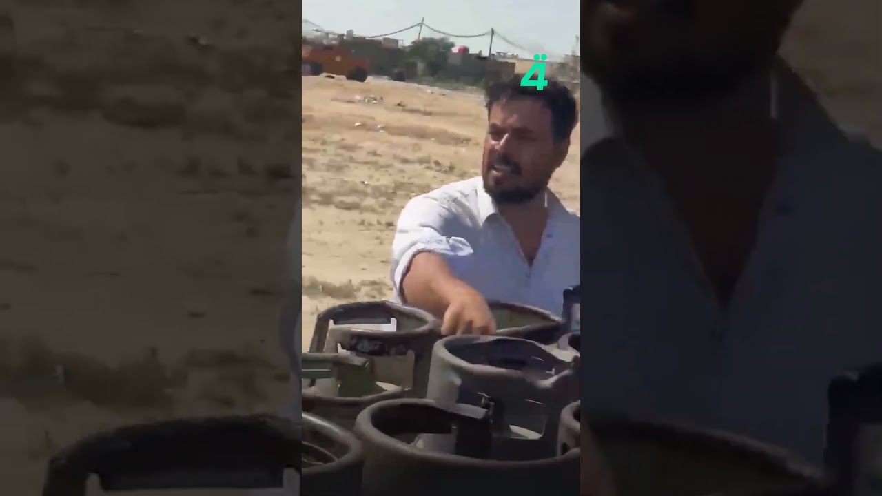 فيديو | مواطن يستخدم مـ ـسـ ـدساً لإيقاف مركبة غاز للحصول على أسطوانة