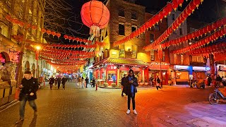 Walking Chinatown at Night In London | 4K Walking Tour Video | England, UK 🇬🇧