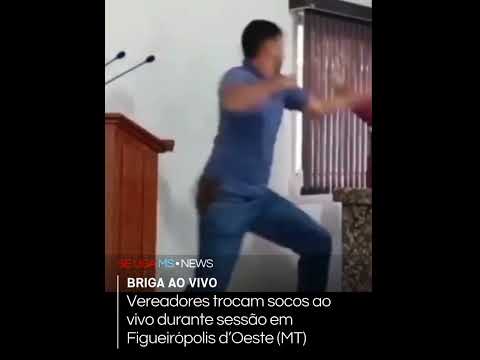 Vereadores trocam socos ao vivo durante sessão em Figueirópolis d’Oeste (MT)