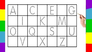 Trace abcd,abc,abcd tracing,abc song| Tracing Alphabet with colour