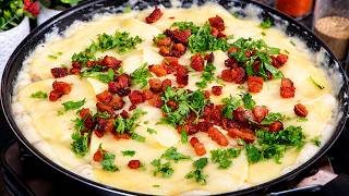 Chega de macarrão sem graça, prepare esse macarrão ao molho branco com bacon em minutos!
