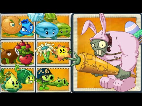 PvZ 2 Best Pair Plant Max Level POWER UP Vs Easter Gargantuar Zombie Level 10