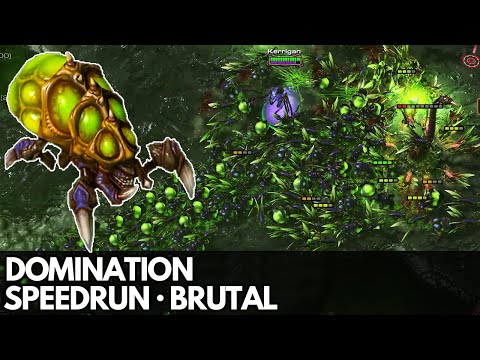 StarCraft 2 HotS - Mission 10 (Domination) - Speedrun (Brutal, all objectives)