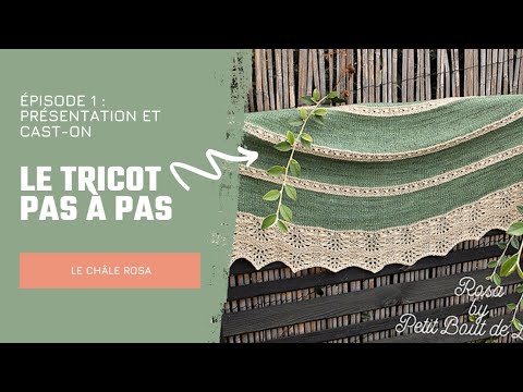 Je tricote le châle Rosa en pas à pas - 🧶 choix de la laine et cast-on 🎁