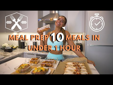 Meal Prep 10 meals in UNDER 1 HOUR - My Weight loss Meals