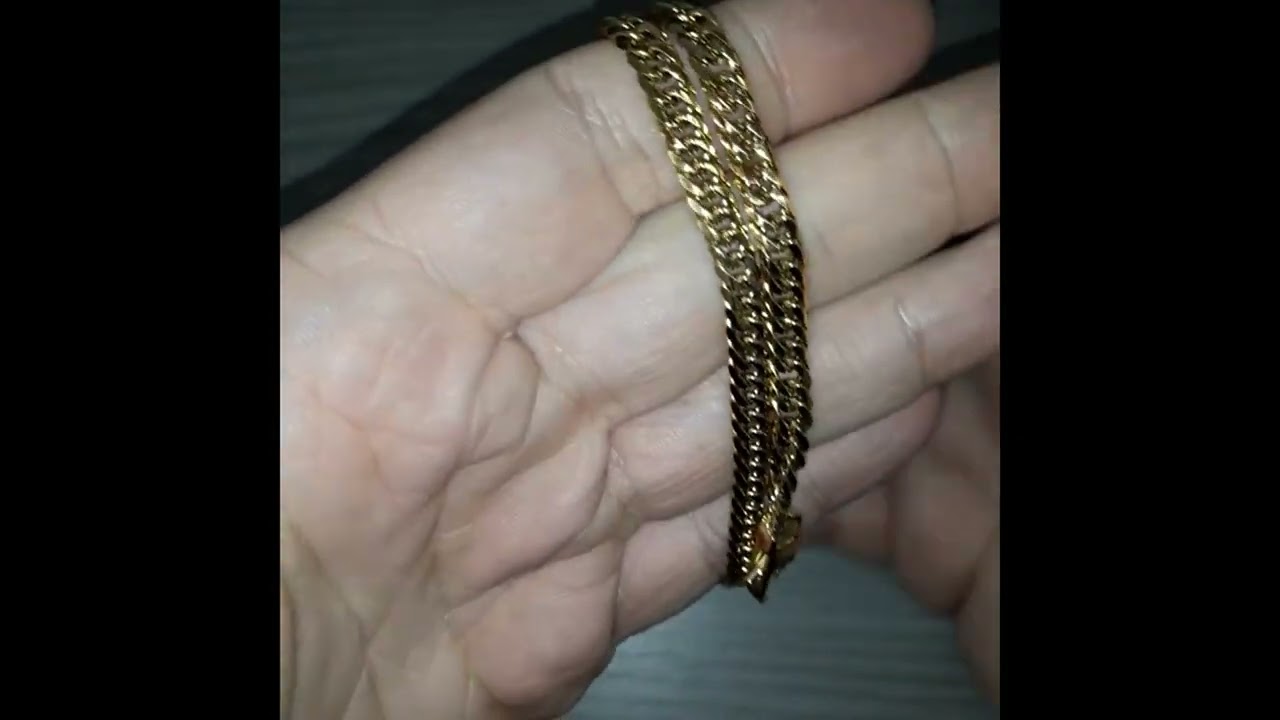 KRKC&CO   Collana da uomo in acciaio inox Cuban Link Chain, Abbastanza buona