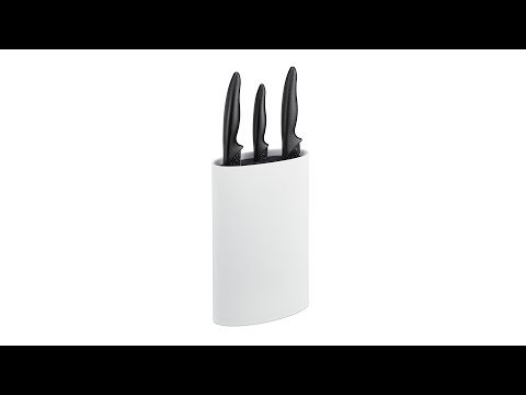 Rangement couteaux ovale Noir - Argenté