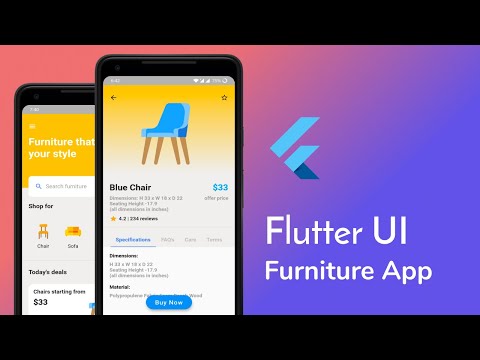 Flutter Furniture App UI Concept - SpeedCode - Protorix Code