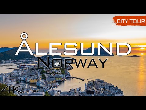 Ålesund, Norway - City Tour & Drone, 4k