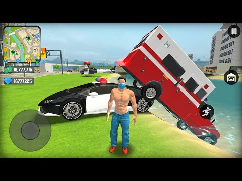 US Police Ambulance Car and Quad Bike Open World Simulator - Android IOS Gameplay.