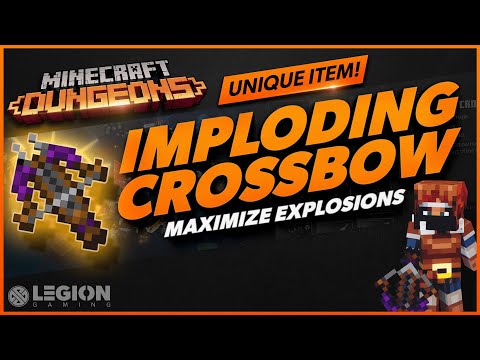 Legacy Gaming - Minecraft Dungeons - IMPLODING CROSSBOW | Unique Item Guide