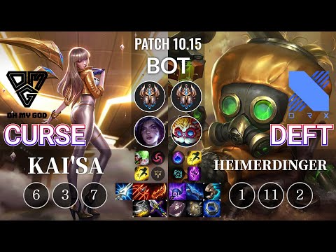 OMG Curse Kai'Sa vs DRX Deft Heimerdinger Bot - KR Patch 10.15