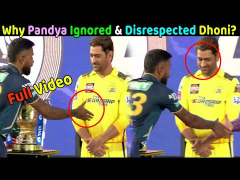 Why Hardik Pandya Ignored and Disrespected MS Dhoni on Tata IPL 2023 CSK vs GT