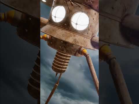 War of the Worlds 1898 Tripod Invasion #animation #waroftheworlds #worldofblender #fightingmachine