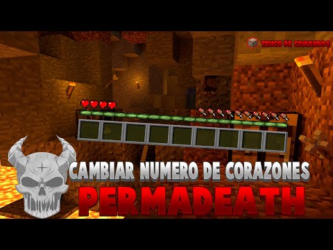 How to CHANGE the NUMBER OF LIFE HEARTS in VANILLA Minecraft (SET MORE OR LESS) |  Permadeath