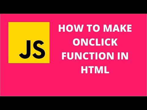 how to make onclick function in html
