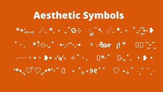 Aesthetic symbols copy and paste !