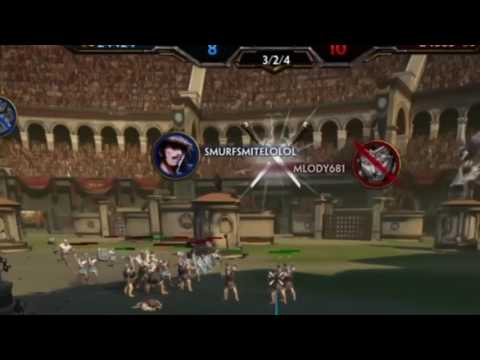 Smite/funny moments/cupid full attack speed arena/ults on flee...