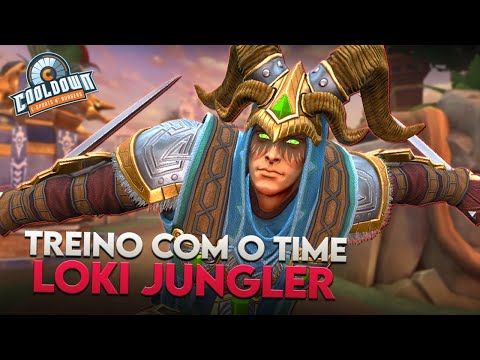 LOKI JUNGLER, TREINO COM O TIME - ⚡ Smite BR Conquista Scrim