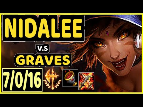 PEANUT (NIDALEE) vs GRAVES - 7/0/16 KDA JUNGLE CHALLENGER GAMEPLAY - KR
