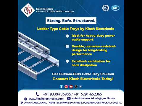 Heavy-Duty Ladder Cable Trays for Industrial Strength #electrician #cablemanagement #electrical