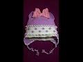 1-Шапочка детская утепленая крючком-1часть/Baby Crochet Cap 