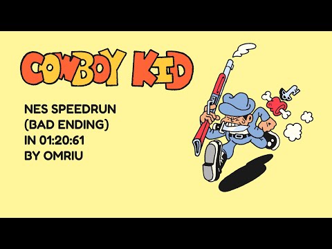 Cowboy Kid NES Speedrun (bad ending) in 01:20 by Omriu