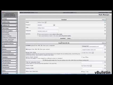 vBulletin - Install Style