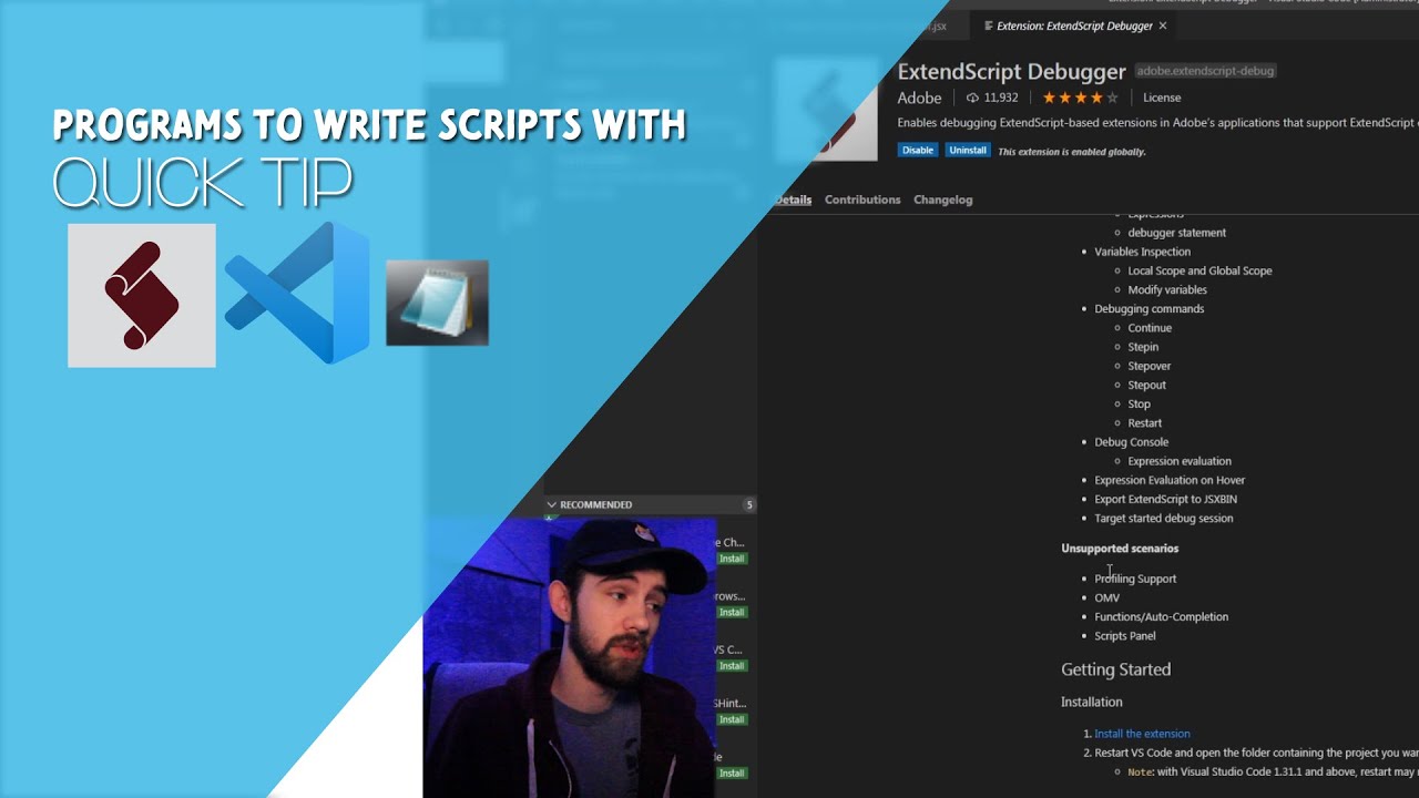 Adobe Scripting QuickTip - Programs to Write Scripts With
