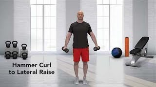 Hammer Curl to Lateral Raise exercise video thumbnail